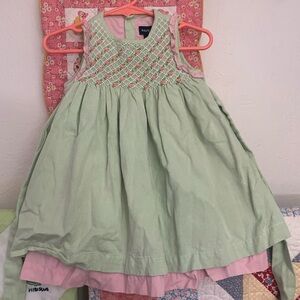 Ralph Lauren Green and Pink Baby Dress